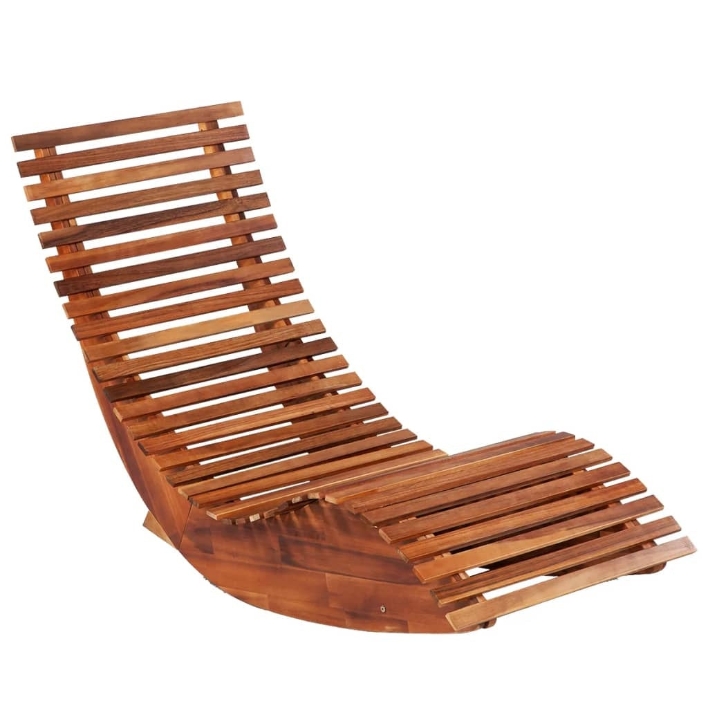 Rocking Chairs Sun Loungers 2 pcs Acacia Wood