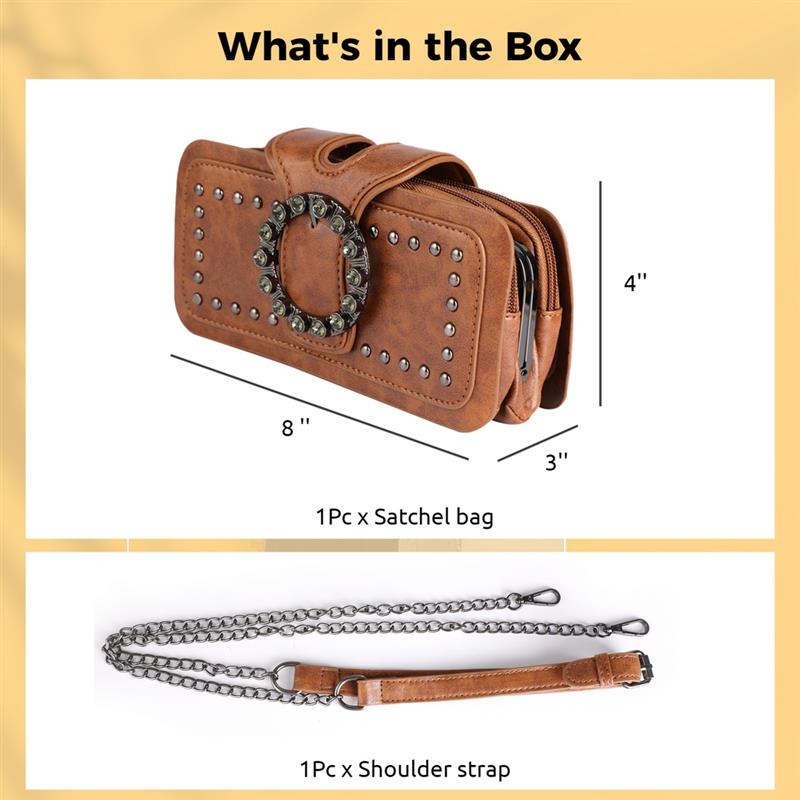 Small Square Cross-Body Satchel Bag for Women
