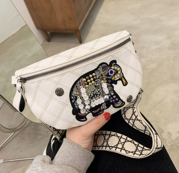 Trendy Women's Elephant Tassel Shoulder Bag