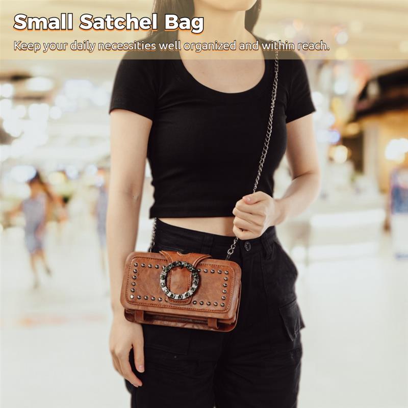 Small Square Cross-Body Satchel Bag for Women