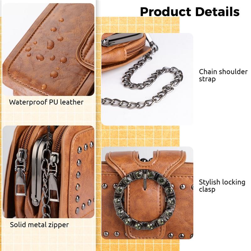 Small Square Cross-Body Satchel Bag for Women