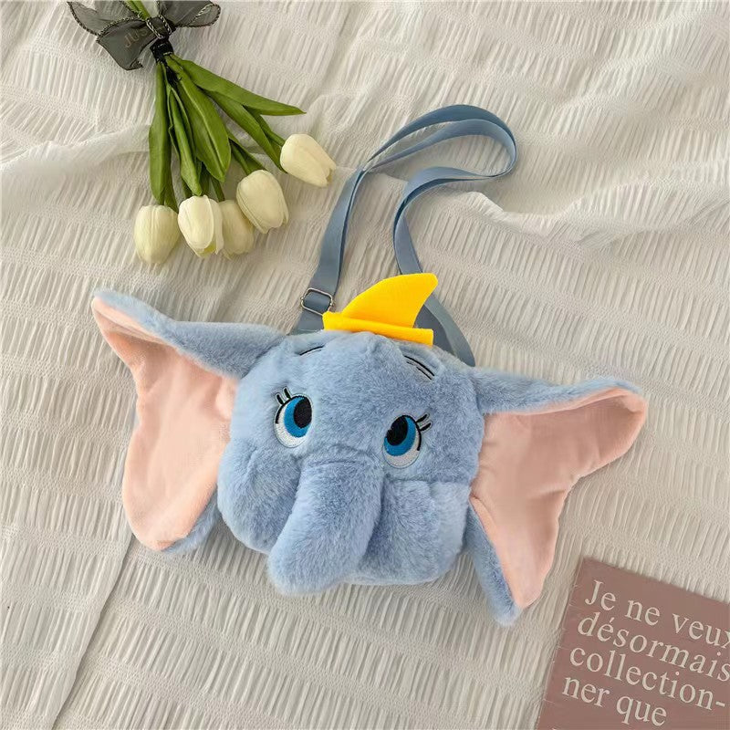 Cute Dumbo Plush Handbag - Blue Elephant Crossbody Bag